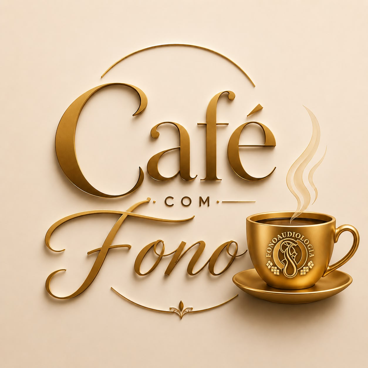 Dois microfones profissionais de estúdio e café quente
